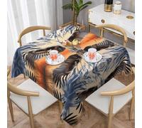 WZYWHJ Nappe décorative carrée de 137,2 x 137,2 cm, nappes de table basse, lavables et réutilisables, oiseaux avec ailes ouvertes, imprimés