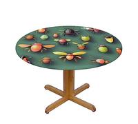 WZYWHJ Nappe ronde à motif d'insectes - Imperméable et infroissable - Pour table de salle à manger