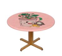WZYWHJ Nappe ronde avec imprimé graines de tournesol et fraises - Imperméable et infroissable - Pour décoration de table de salle à manger