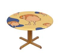 WZYWHJ Nappe ronde avec motif de chouette tordue - Imperméable et infroissable - Pour décoration de table à manger