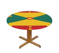 WZYWHJ Nappe ronde avec motif drapeau de la Grenade, imperméable, résistante aux plis, pour décoration de table de salle à manger
