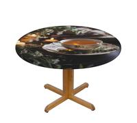 WZYWHJ Nappe ronde en forme de bol à thé - Imperméable - Résistante aux plis - Pour décoration de table à manger