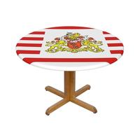 WZYWHJ Nappe ronde imprimée drapeau du Sénat de Brême - Imperméable et infroissable - Pour décoration de table à manger