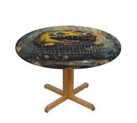 WZYWHJ Nappe ronde imprimée monstre dans la poussette - Imperméable et infroissable - Pour décoration de table de salle à manger