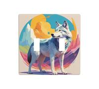 WZYWHJ National Geographic Plaque murale décorative avec imprimé loup 11,4 x 11,4 cm, durable et élégante pour les zones résidentielles et commerciales