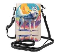 WZYWHJ National Geographic Sac à bandoulière en cuir avec motif loup pour femme