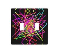 WZYWHJ Neon Lines Panneau thermoplastique pour interrupteur mural décoratif qui n'est pas facilement endommagé