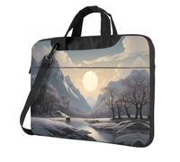 WZYWHJ Nordic Silence Prints Sacoche pour ordinateur portable 14" avec intérieur doux, plusieurs poches, idéal pour les hommes, les voyages et les affaires