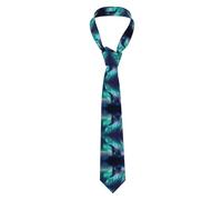 WZYWHJ Northern Lights Cravate de costume formelle en soie imprimée ours polaire pour homme, adaptée pour un usage quotidien et les réunions d'affaires