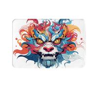 WZYWHJ Paillasson antidérapant 40,6 x 61 cm Facile à nettoyer Convient pour porte d'entrée, salon, salle de bain Imprimé expression en colère