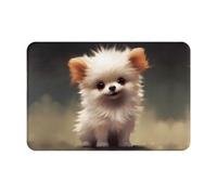 WZYWHJ Paillasson antidérapant de 40,6 x 61 cm - Facile à nettoyer - Convient pour porte d'entrée, salon, salle de bain - Image d'un chiot bien-aimé