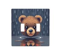 WZYWHJ Panda Avatar Plaque murale décorative durable et élégante pour zones résidentielles et commerciales 11,4 x 11,4 cm