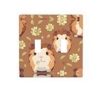 WZYWHJ Panneau en thermoplastique imprimé cochon d'Inde mignon pour interrupteur mural décoratif qui n'est pas facilement endommagé