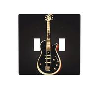 WZYWHJ Panneau en thermoplastique imprimé guitare noire pour interrupteur, plaque murale décorative qui n'est pas facilement endommagée