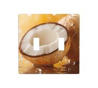 WZYWHJ Panneau en thermoplastique motif fruits de noix de coco pour interrupteur décoratif qui n'est pas facilement endommagé