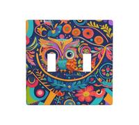 WZYWHJ Panneau thermoplastique brodé imprimé hibou pour interrupteur mural décoratif qui n'est pas facilement endommagé