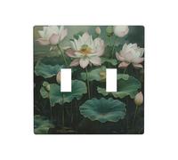 WZYWHJ Panneau thermoplastique décoratif pour interrupteur Motif feuille de lotus