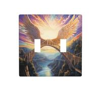 WZYWHJ Panneau thermoplastique imprimé ailes sur le pont arc-en-ciel pour interrupteur plaque murale décorative qui n'est pas facilement endommagée