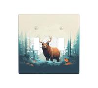 WZYWHJ Panneau thermoplastique imprimé avec illustration d'ours marron pour interrupteur mural décoratif qui n'est pas facilement endommagé