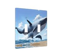 WZYWHJ Panneau thermoplastique imprimé baleine pour interrupteur mural décoratif qui n'est pas facilement endommagé
