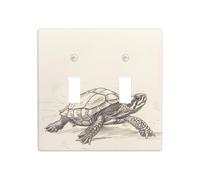 WZYWHJ Panneau thermoplastique imprimé croquis de petite tortue pour interrupteur plaque murale décorative qui n'est pas facilement endommagée