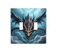 WZYWHJ Panneau thermoplastique imprimé dragon volant pour interrupteur mural décoratif qui n'est pas facilement endommagé
