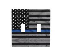 WZYWHJ Panneau thermoplastique imprimé drapeau américain fin bleu pour interrupteur mural décoratif qui n'est pas facilement endommagé