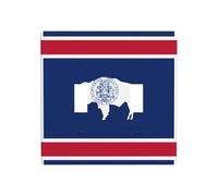 WZYWHJ Panneau thermoplastique imprimé drapeau de l'État du Wyoming pour interrupteur mural décoratif qui n'est pas facilement endommagé