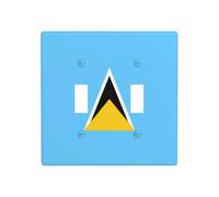 WZYWHJ Panneau thermoplastique imprimé drapeau de Sainte-Lucie pour interrupteur mural décoratif qui n'est pas facilement endommagé