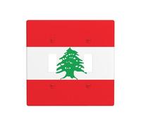 WZYWHJ Panneau thermoplastique imprimé drapeau du Liban pour interrupteur mural décoratif qui n'est pas facilement endommagé