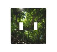 WZYWHJ Panneau thermoplastique imprimé feuilles de palmier pour interrupteur mural décoratif qui n'est pas facilement endommagé