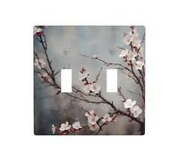 WZYWHJ Panneau thermoplastique imprimé fleurs de prunier en hiver pour interrupteur mural décoratif qui n'est pas facilement endommagé