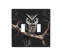 WZYWHJ Panneau thermoplastique imprimé hibou de nuit pour interrupteur mural décoratif qui n'est pas facilement endommagé