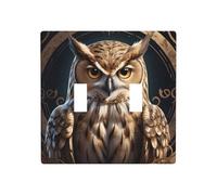 WZYWHJ Panneau thermoplastique imprimé hibou pour interrupteur mural décoratif qui n'est pas facilement endommagé