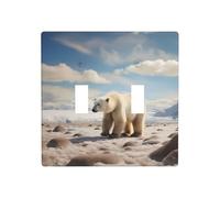 WZYWHJ Panneau thermoplastique imprimé ours polaire debout pour interrupteur Plaque murale décorative qui n'est pas facilement endommagée