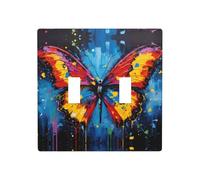 WZYWHJ Panneau thermoplastique imprimé papillon pour interrupteur mural décoratif qui n'est pas facilement endommagé