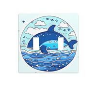 WZYWHJ Panneau thermoplastique imprimé petite baleine pour interrupteur mural décoratif qui n'est pas facilement endommagé