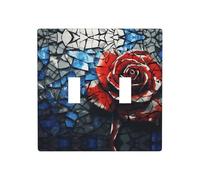 WZYWHJ Panneau thermoplastique imprimé rose rouge cassé pour interrupteur mural décoratif qui n'est pas facilement endommagé