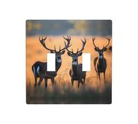 WZYWHJ Panneau thermoplastique motif cerf sauvage nature pour interrupteur mural décoratif qui n'est pas facilement endommagé