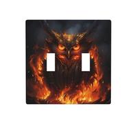 WZYWHJ Panneau thermoplastique, motif hibou brûlant, pour interrupteur, plaque murale décorative qui n'est pas facilement endommagée