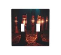WZYWHJ Panneau thermoplastique, motif lampe de poche, pour interrupteur, plaque murale décorative qui n'est pas facilement endommagée