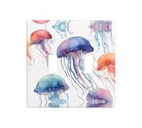 WZYWHJ Panneau thermoplastique, motif méduse 3D, aquarelle, pour interrupteur, décoration murale qui n'est pas facilement endommagée