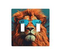 WZYWHJ Panneau thermoplastique, motif roi lion, pour interrupteur, plaque murale décorative qui n'est pas facilement endommagée