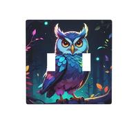 WZYWHJ Panneau thermoplastique phosphorescent imprimé hibou pour interrupteur mural décoratif qui n'est pas facilement endommagé
