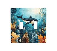 WZYWHJ Panneau thermoplastique pour interrupteur décoratif avec illustration de baleine qui n'est pas facilement endommagée
