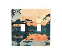 WZYWHJ Panneau thermoplastique pour interrupteur - Illustration japonaise - Plaque murale décorative qui n'est pas facilement endommagée