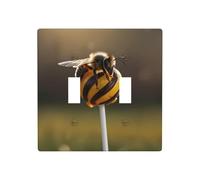 WZYWHJ Panneau thermoplastique pour interrupteur Motif abeille sur une sucette - Plaque murale décorative qui n'est pas facilement endommagée