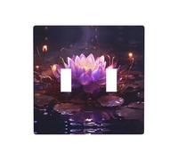 WZYWHJ Panneau thermoplastique pour interrupteur Motif fleur de lotus Violet