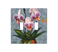 WZYWHJ Panneau thermoplastique pour interrupteur Motif orchidées en fleurs - Plaque murale décorative qui n'est pas facilement endommagée