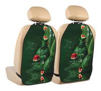 WZYWHJ Patrick's Pastèque Festival Impression Siège de Voiture Anti Coup de Pied Coussin de Rangement 2 Pièces, Sac de Rangement Multifonctionnel Protecteur de Siège Après Installation